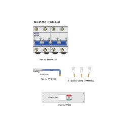 125A 4 Pole MCB Incoming Kit with MCB Cover Plate and Connectors MB4125K