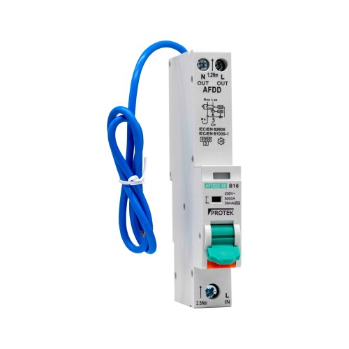 6A 2 Pole B Curve 30mA 1 Module 6kA AFDD - AFDD2-30/B06 6A 2 Pole B Curve 30mA 1 Module 6kA AFDD - AFDD2-30/B06