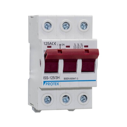 125A 3 Pole 3 Module Isolator Switch ISS-125/3