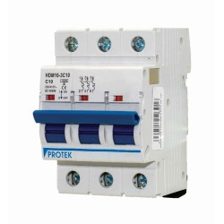 50A 3 Pole 3 Module 'C' Curve 10kA HDMCB HDMCB-3C50