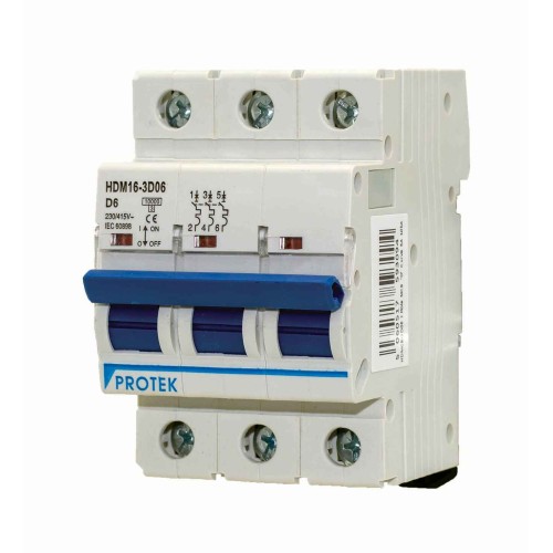 10A 3 Pole 3 Module 'D' Curve 10kA HDMCB HDMCB-3D10