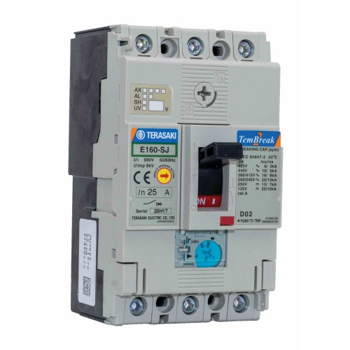 25A 3 Pole 16kA Adjustable E160 Frame Size MCCB MC3P025TS 25A 3 Pole 16kA Adjustable E160 Frame Size MCCB MC3P025TS