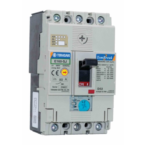 80A 3 Pole 16kA Adjustable E160 Frame Size MCCB MC3P080TS 80A 3 Pole 16kA Adjustable E160 Frame Size MCCB MC3P080TS