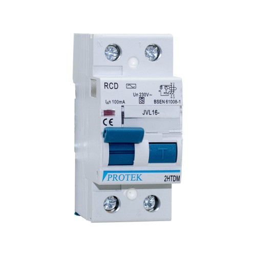 100A 2 Pole 2 Module 100mA Time Delay RCD T100-100-2TD