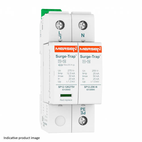 Mersen 83120114 STPT12-12K275V-2PG Single Phase Type 1+2 Surge Arrester